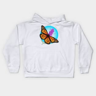 Butterfly and Buddleja Kids Hoodie